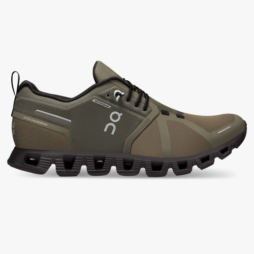 On Running | For Women Cloud 5 Waterproof-Olive | Black