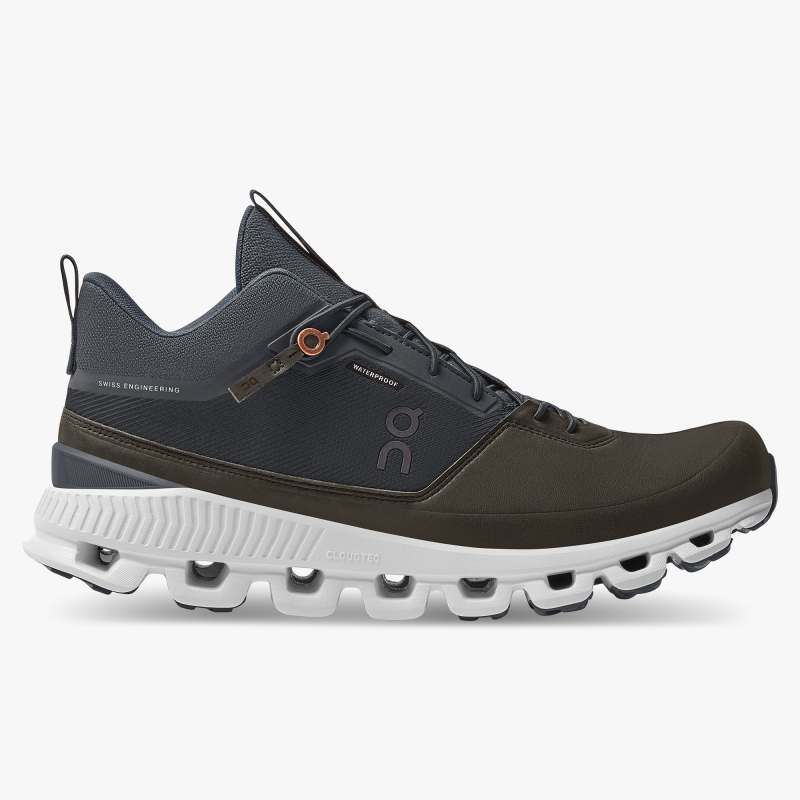 On Running | For Men Cloud Hi Waterproof-Ink | Brown